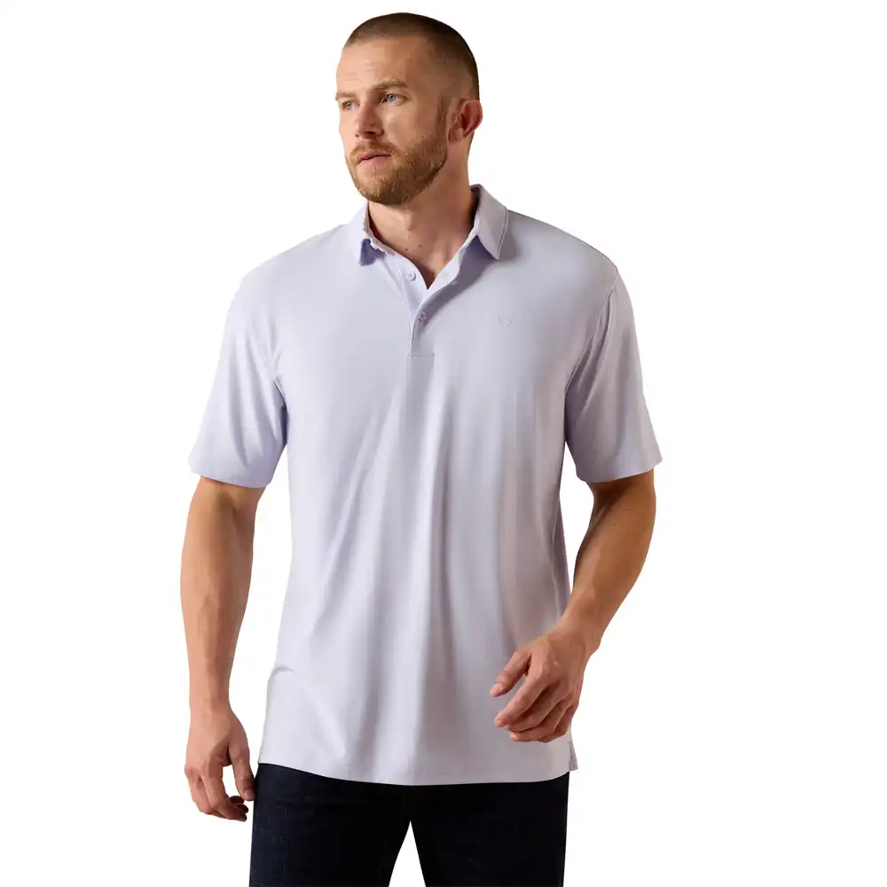 ariat men's polo heather purple