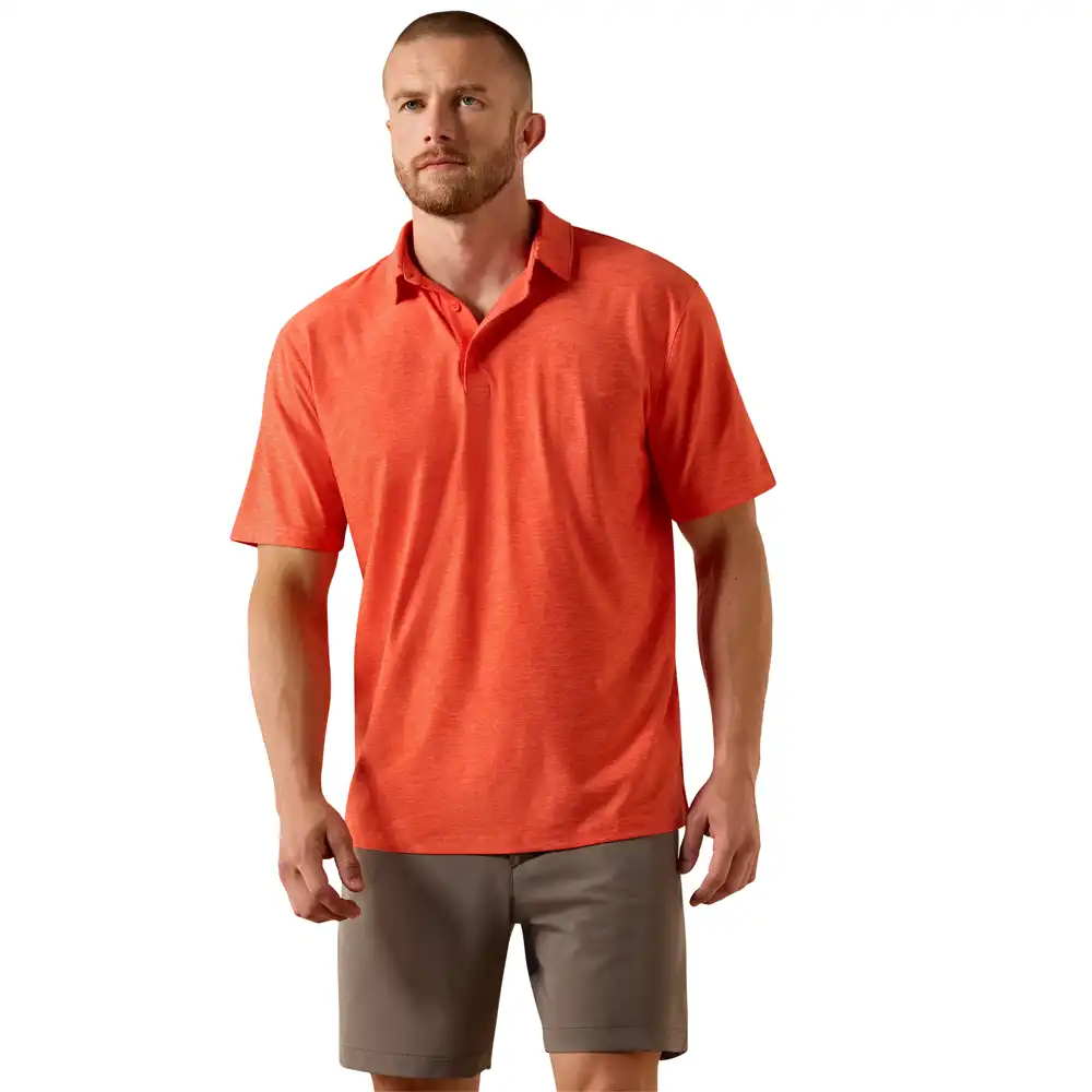 ariat men's polo paprika