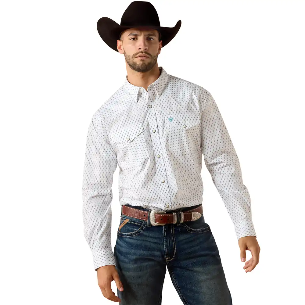 ariat long sleeve shirt white medallion