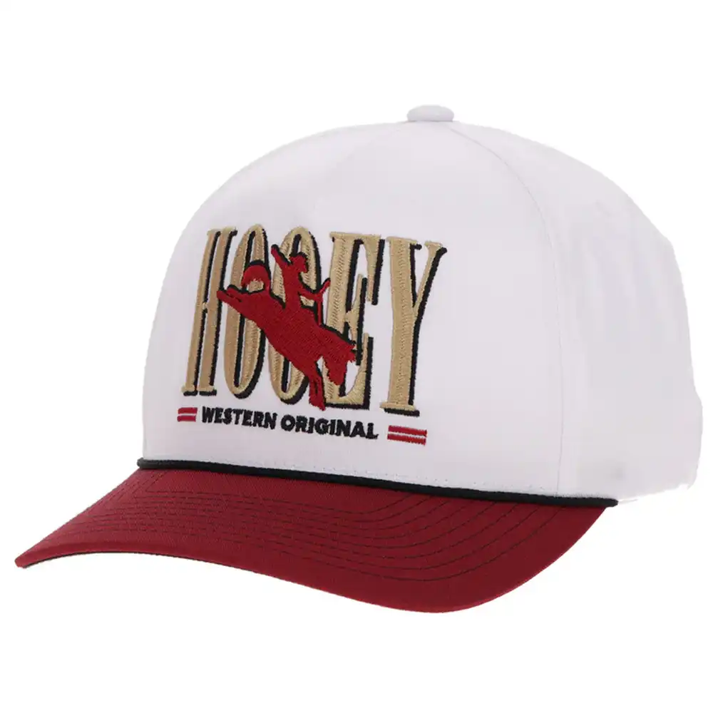 hooey white brand cap