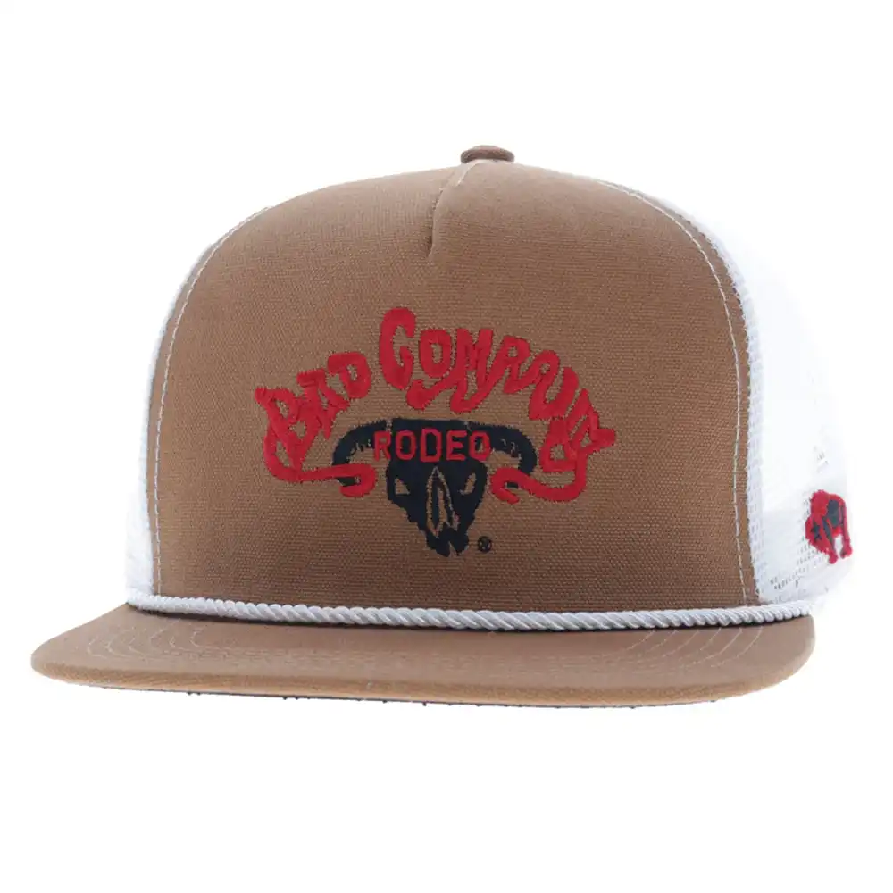 hooey cap bad company tan and white