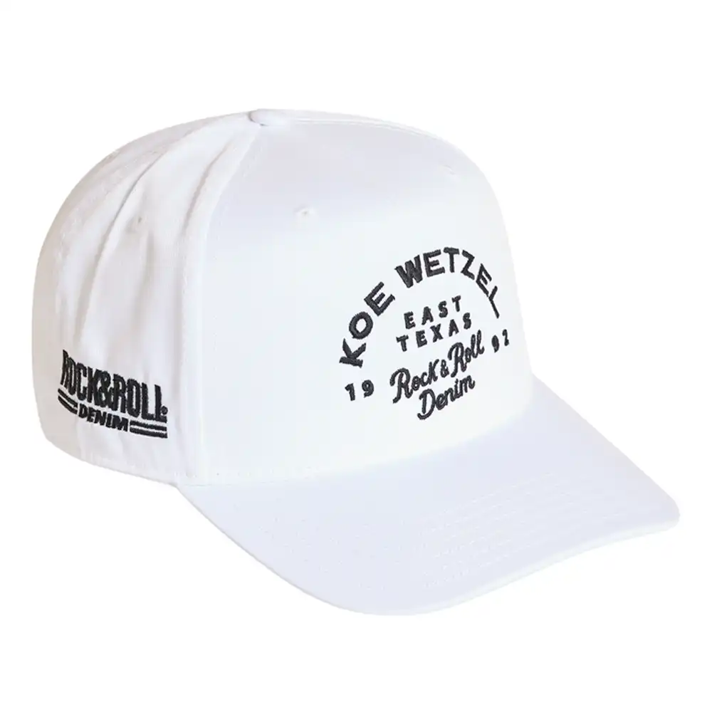 Rock & roll denim x koe wetzel cap white