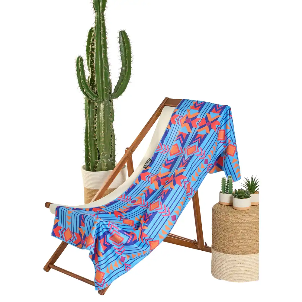 rock & roll denim aztec towel sapphire