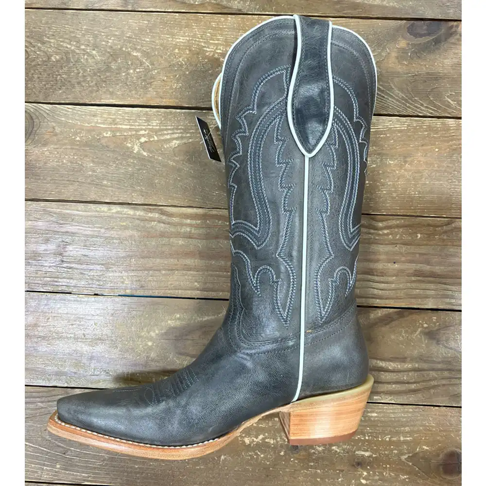 val graphite leather boot