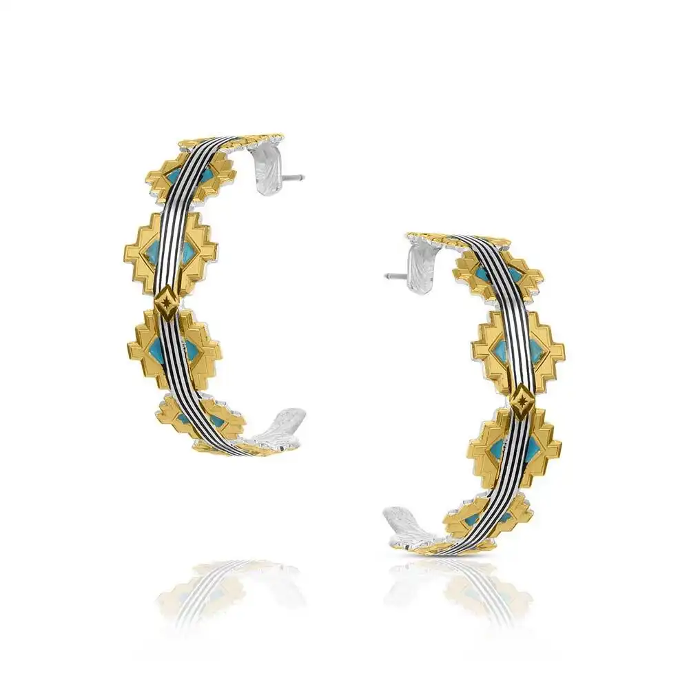 montana silversmiths painted sky hoop earrings