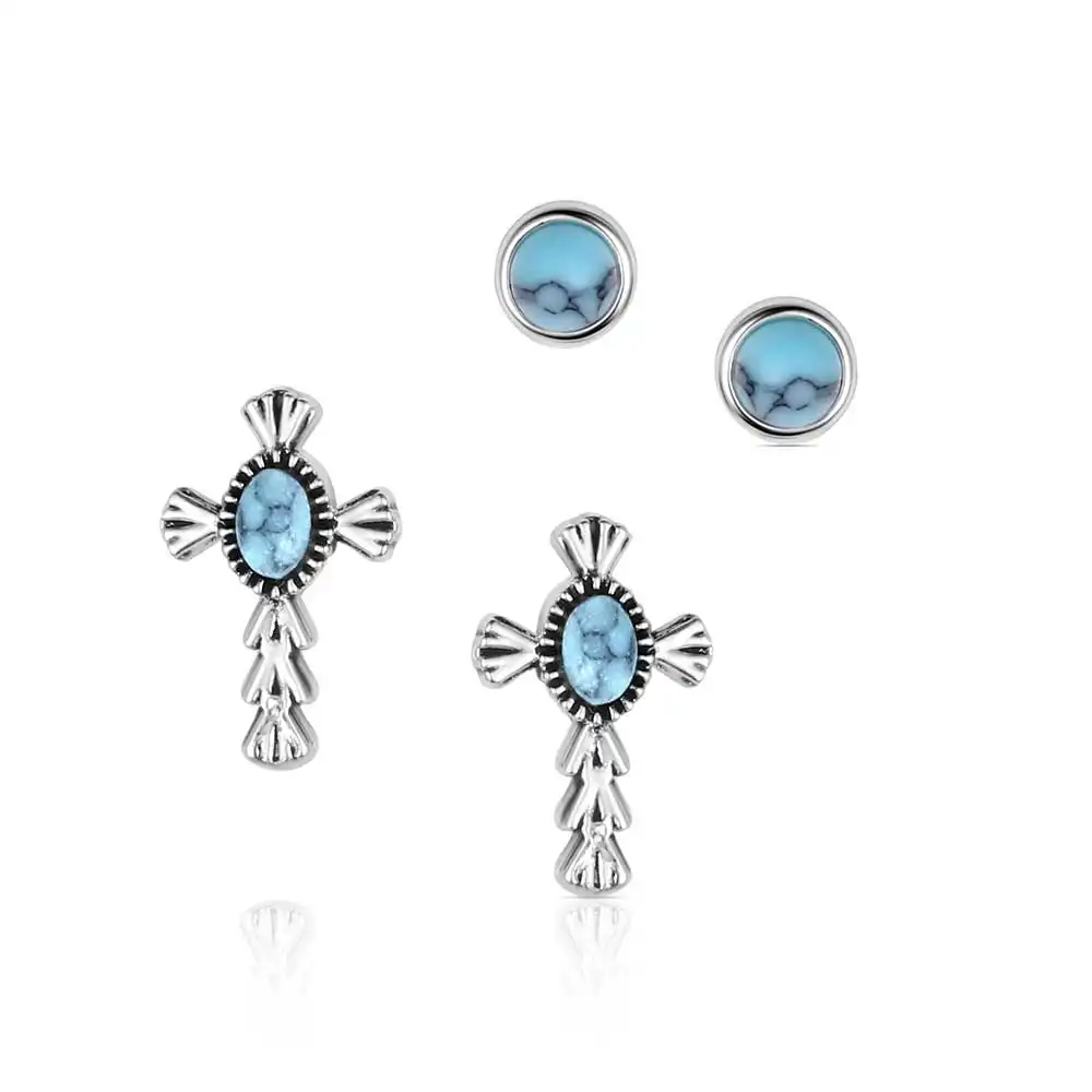 montana silversmiths unbroken faith earring set