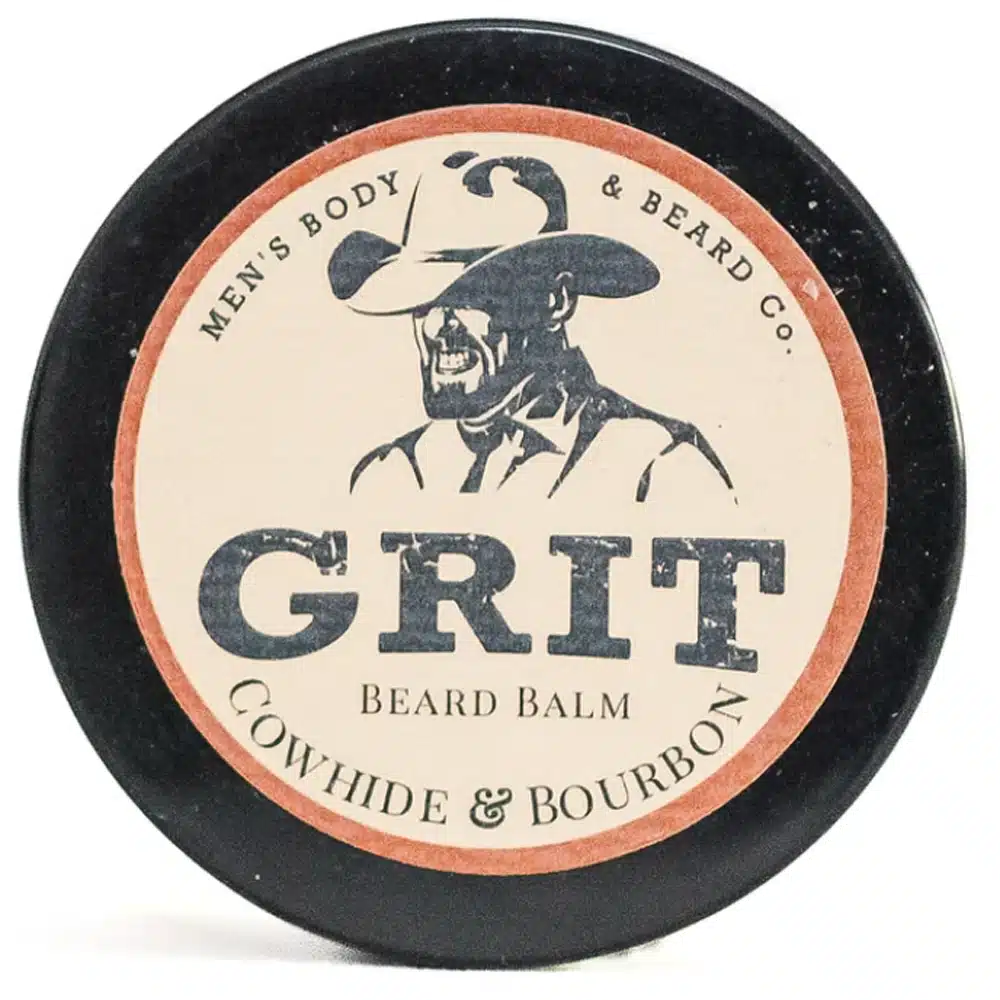 grit cowhide bourbon beard balm