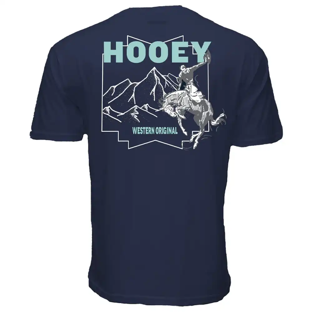 hooey graphic tee shirt blue