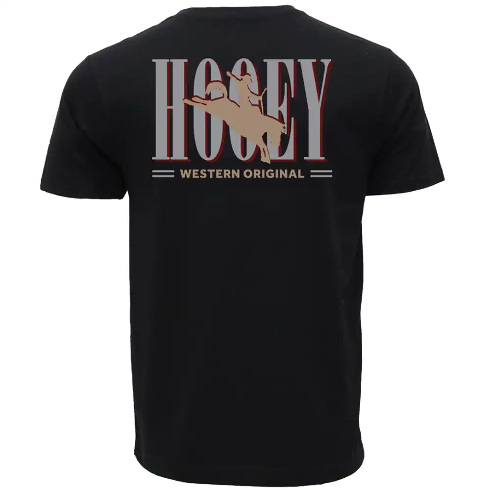 hooey men's logo tee shirt black
