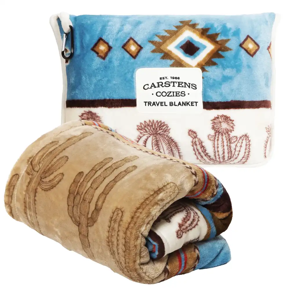 carstens cactus stripe travel blanket