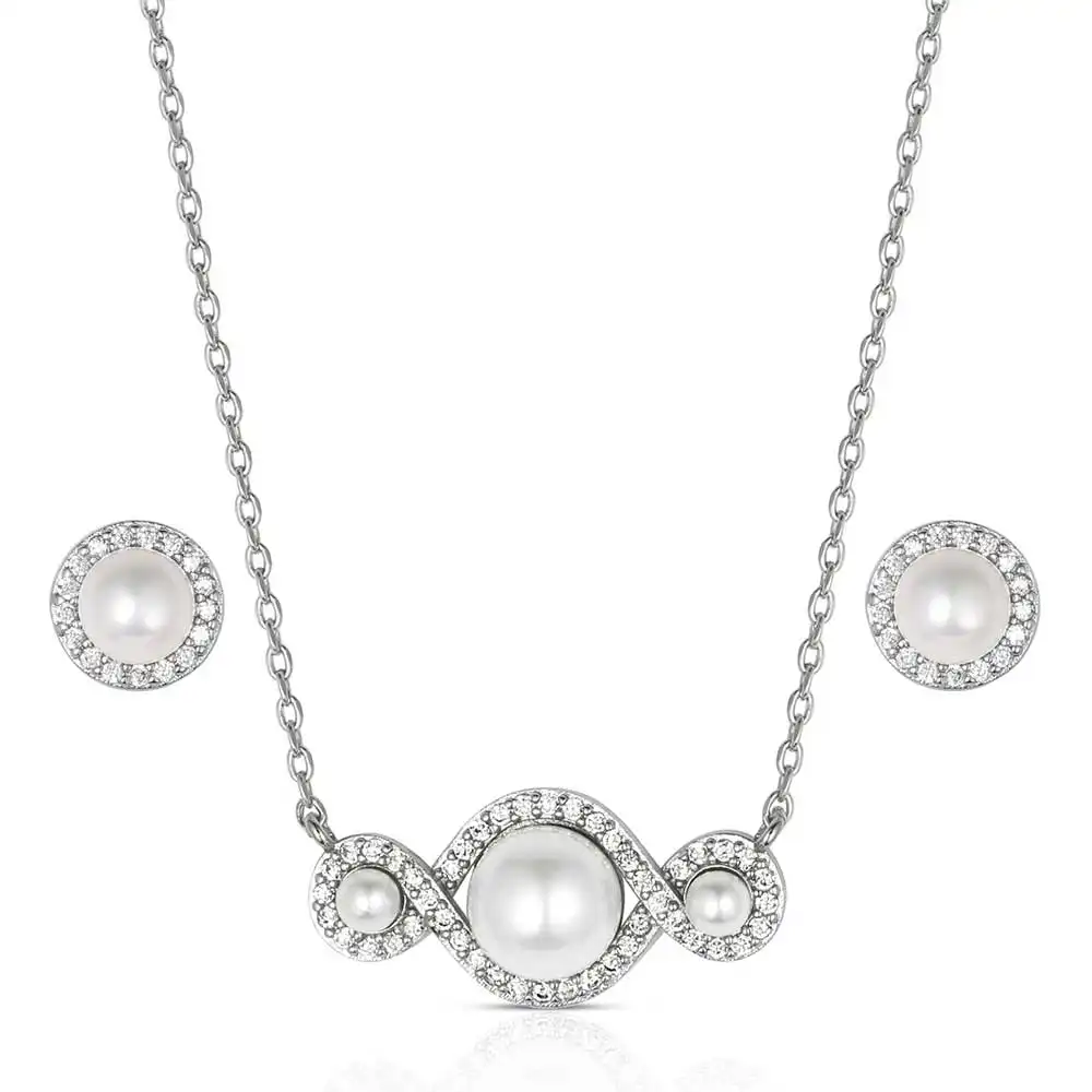 montana silversmiths entwined pearl jewelry set
