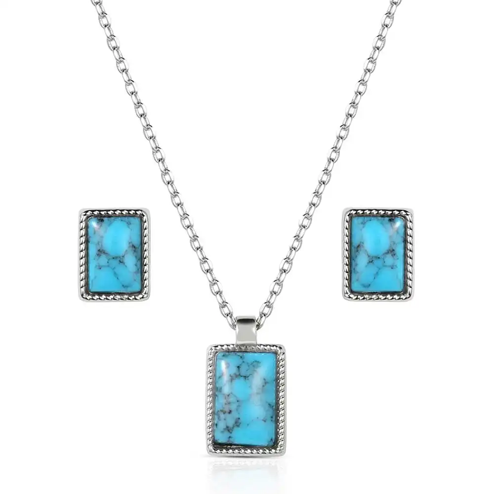 montana silversmiths rio river blue jewelry set