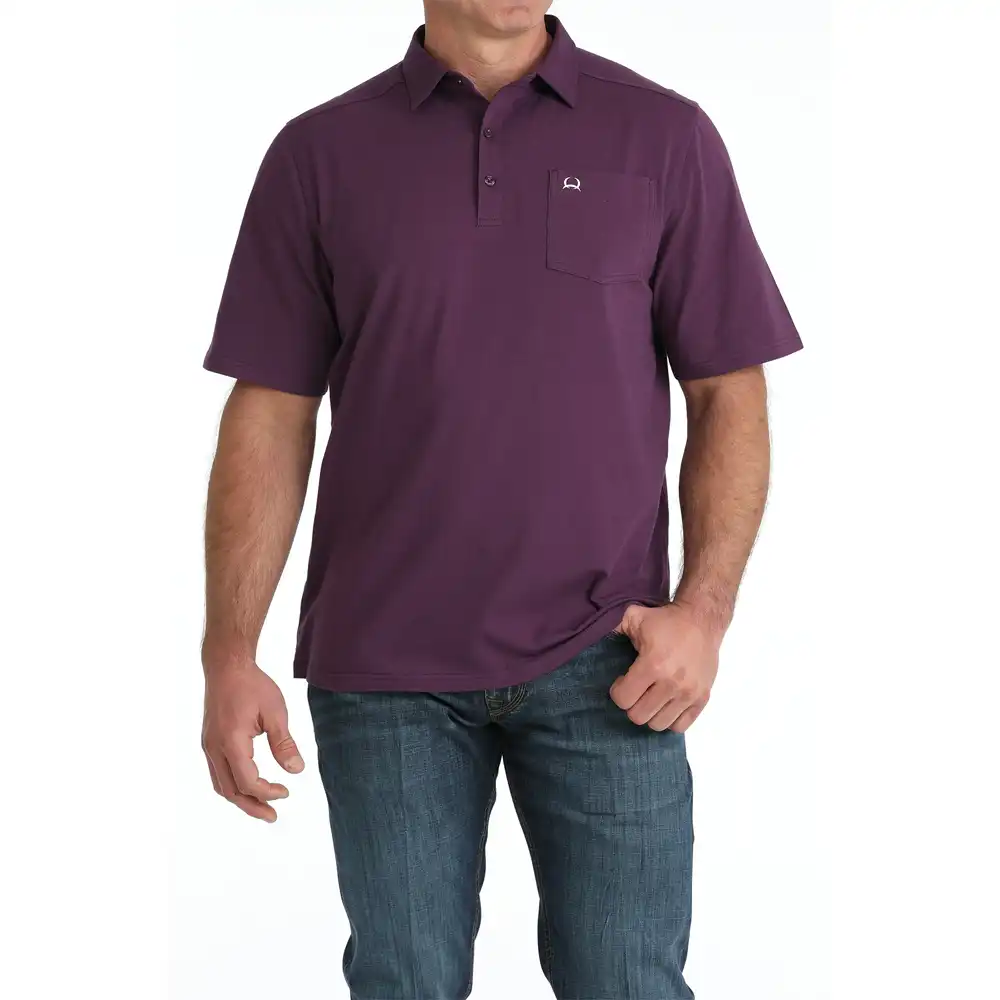 cinch men's polo purple