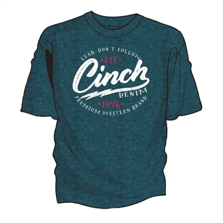 cinch men's tee shirt blue