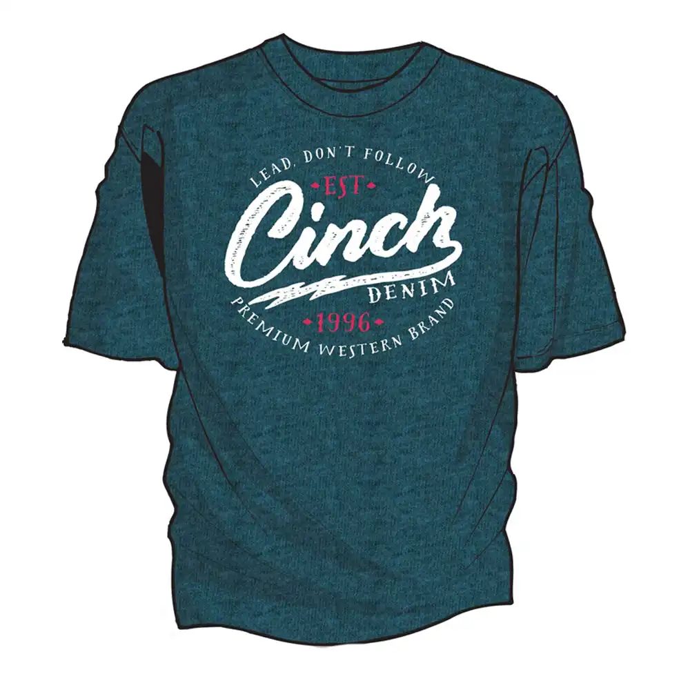 cinch men's tee shirt blue