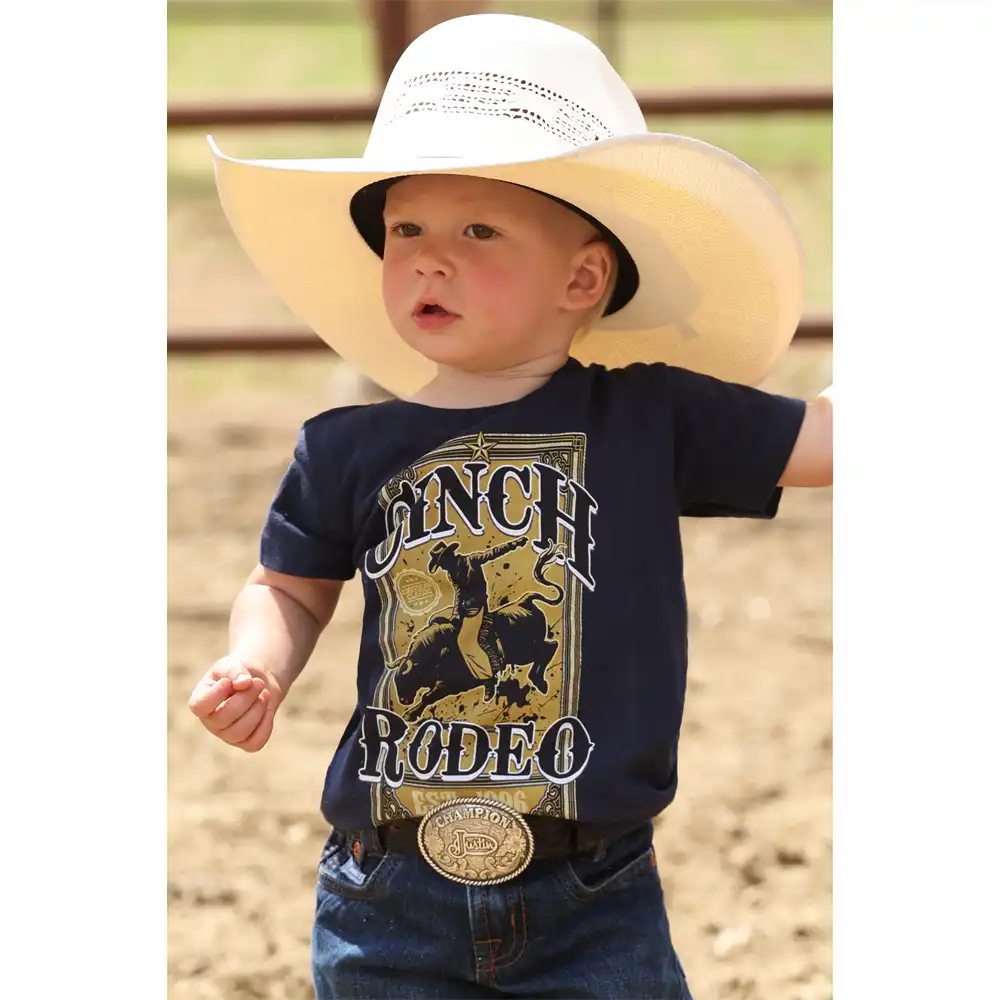 cinch toddler boy's brand tee navy