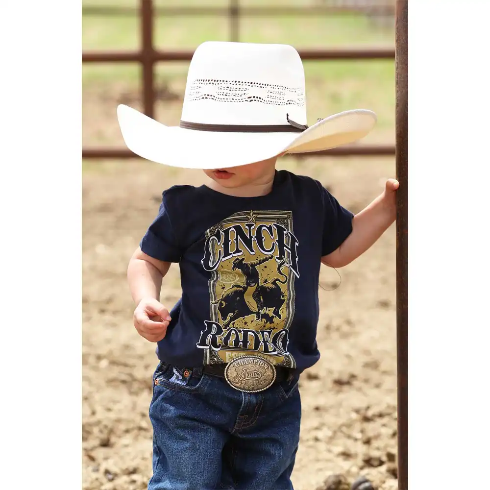cinch infant brand tee shirt navy