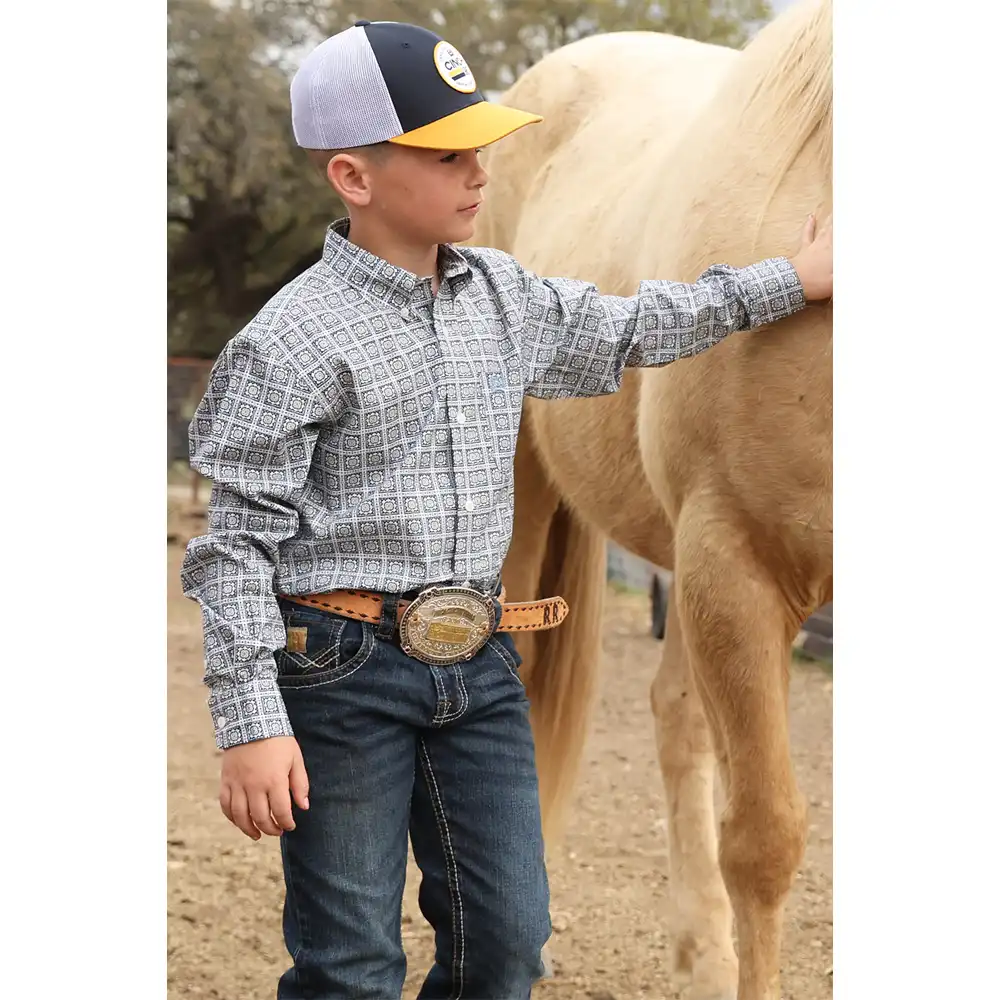 cinch boy's long sleeve shirt