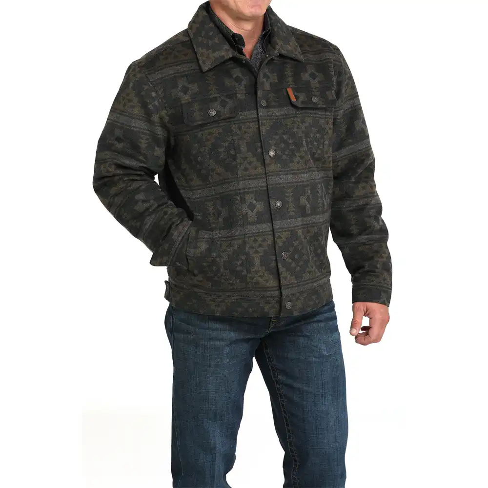 men's green jacket cinch