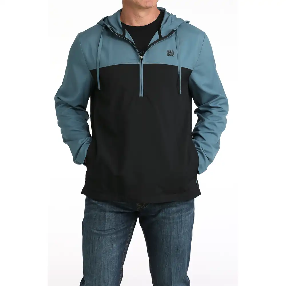 cinch men's pullover colorblock hoodie
