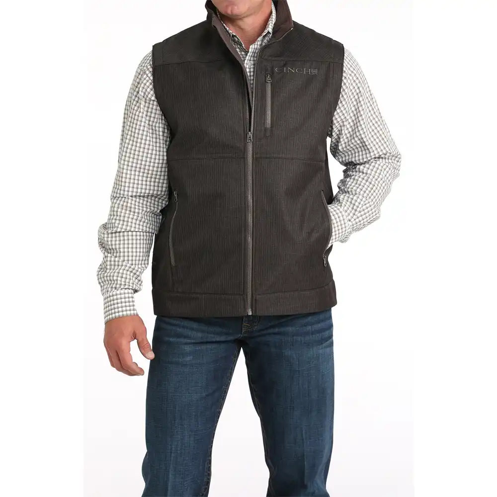Cinch men's vest brown