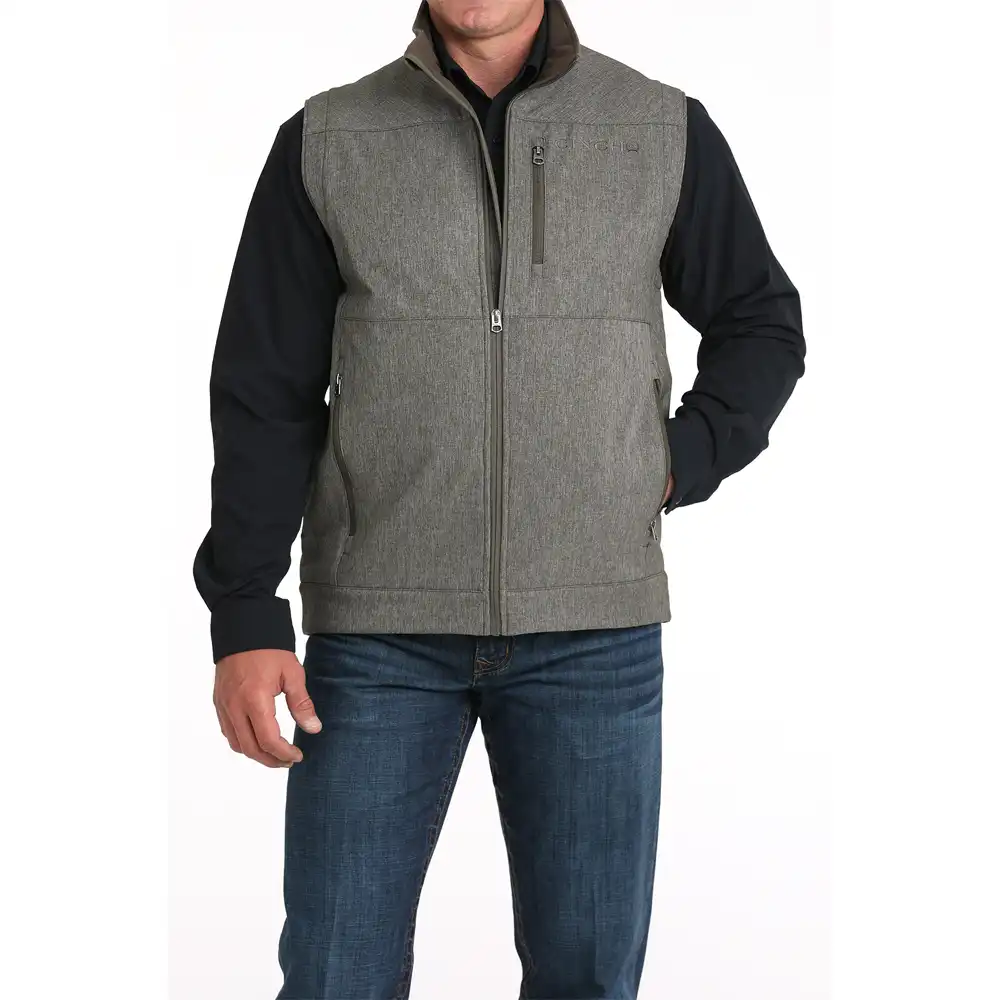 cinch men's conceal carry vest grey