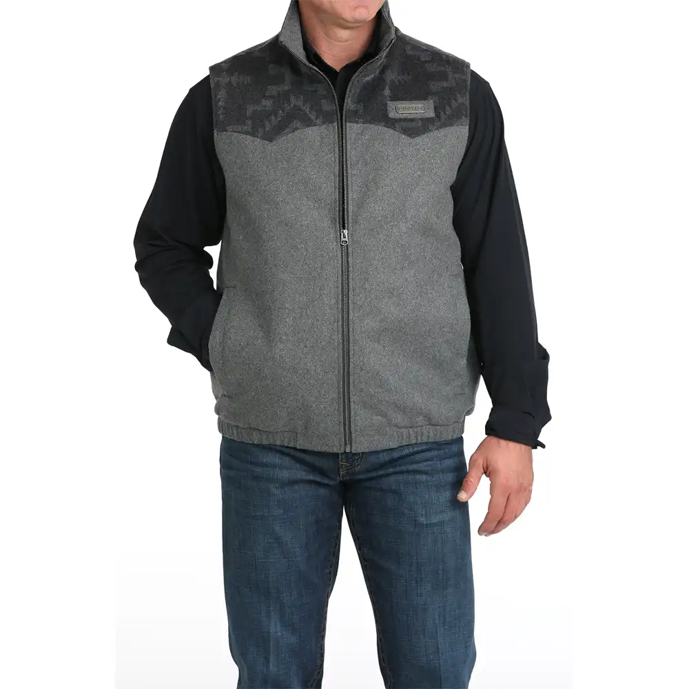 cinch men's conceal carry vest black and grey