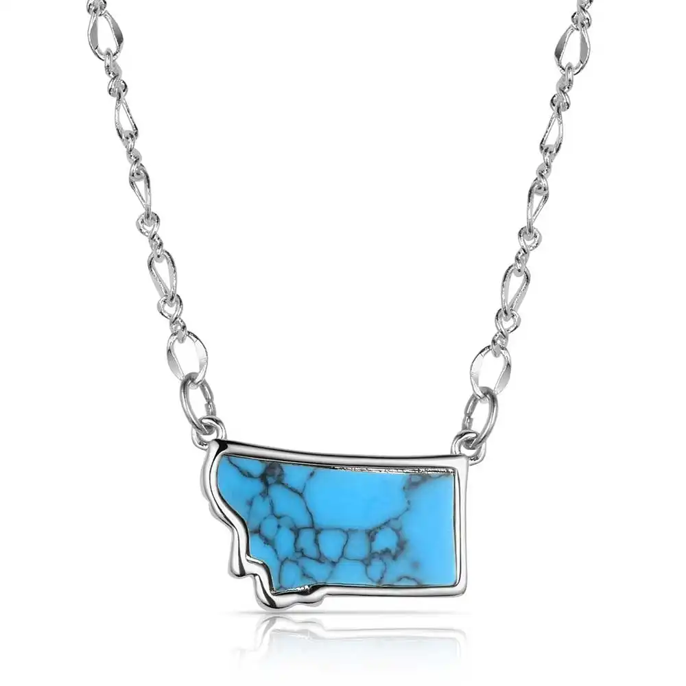 montana silversmiths turquoise state necklace