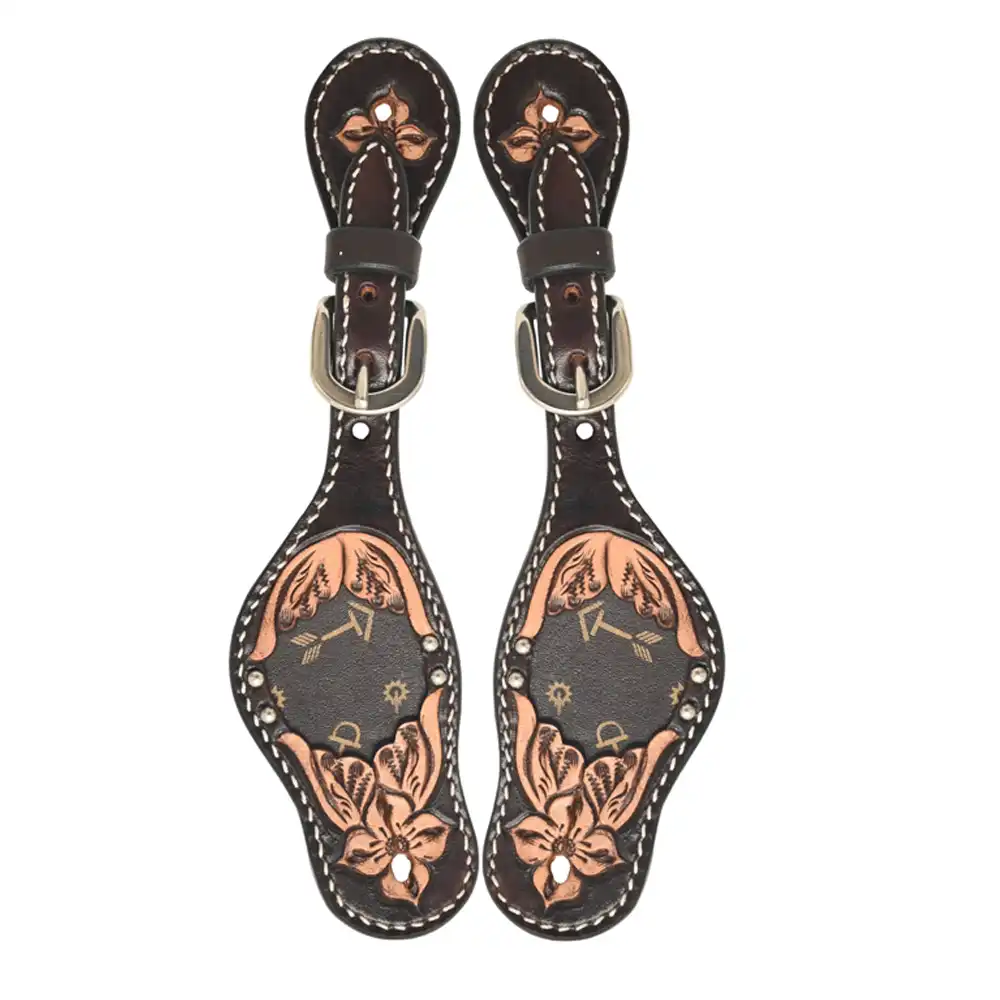 rafter t kid's spur straps arrow inlays