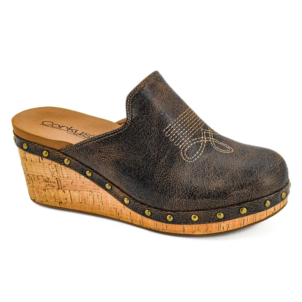 yee haw espresso crinkle shoes corkys