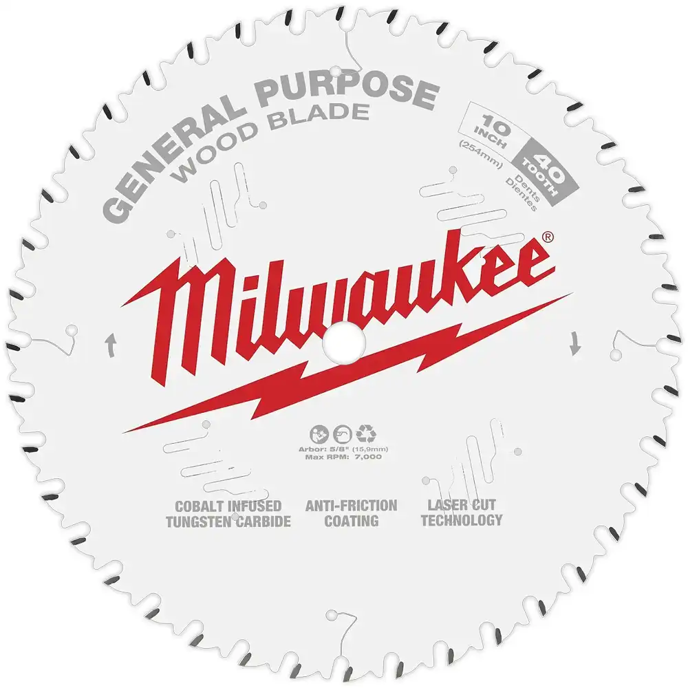 Milwaukee 10" saw blade