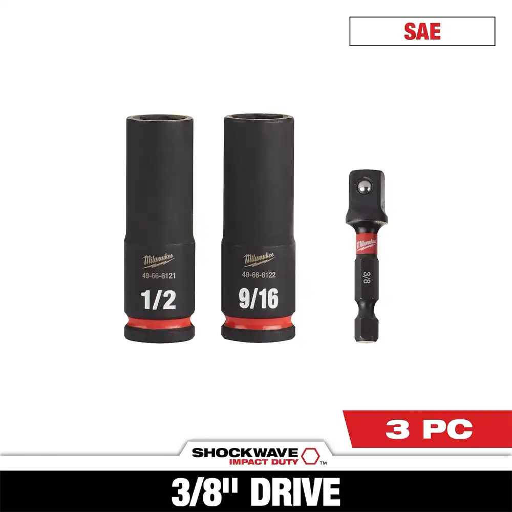 Milwaukee 3 piece socket set