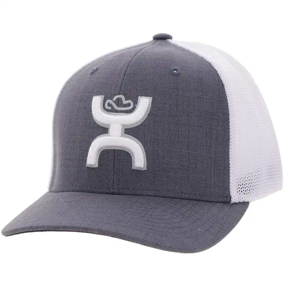 hooey cap charcoal and white