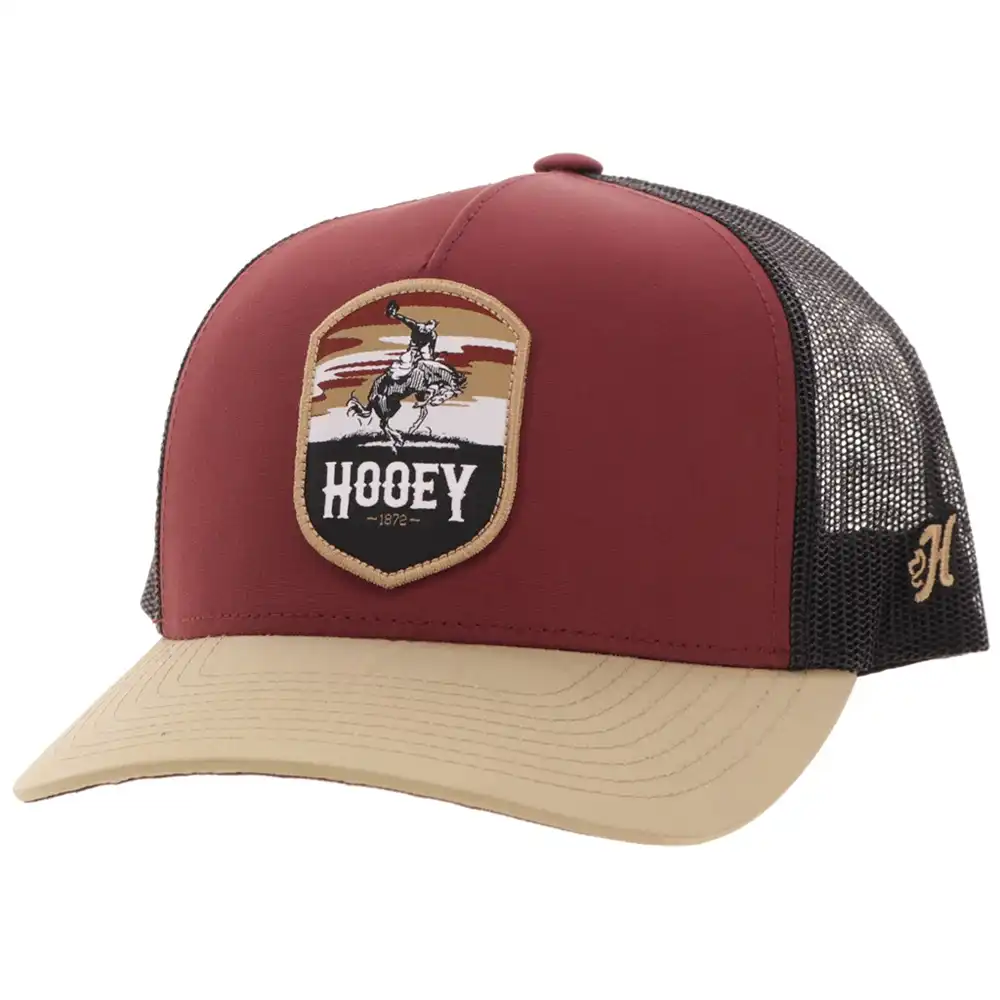 hooey cheyenne cap red and black
