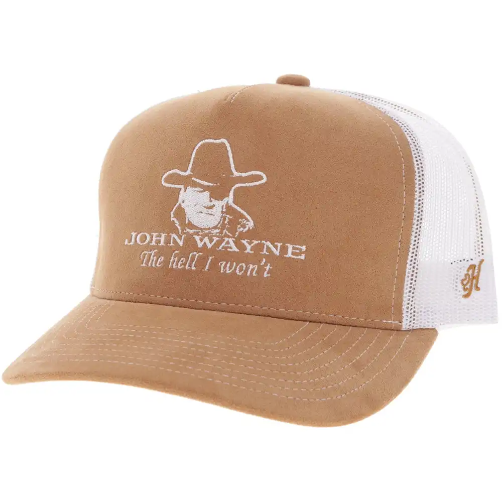 john wayne cap tan and white