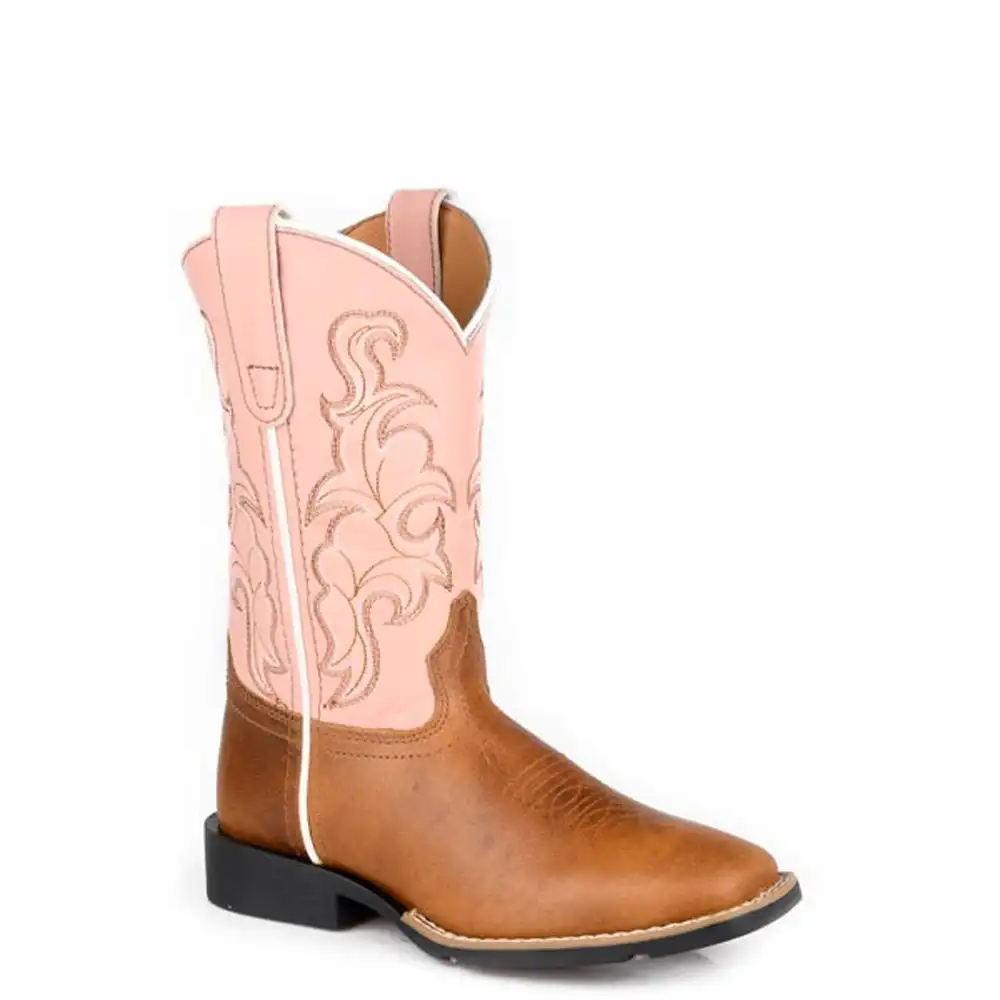 roper girl's western boot pink