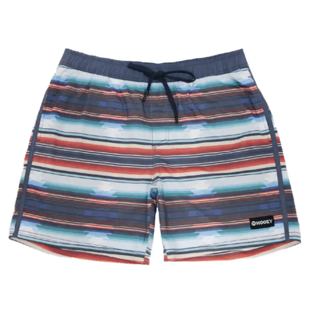 hooey men's board shorts red and blue