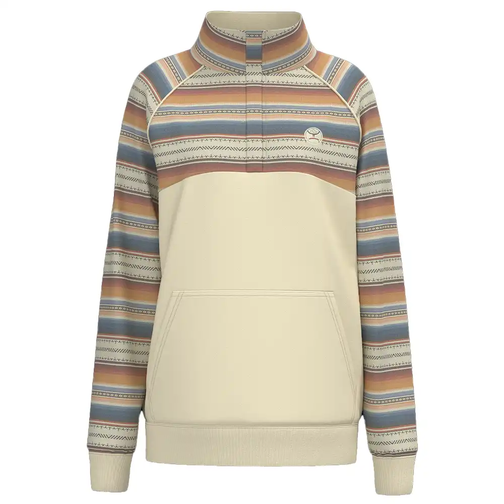 hooey women's zip pullover tan