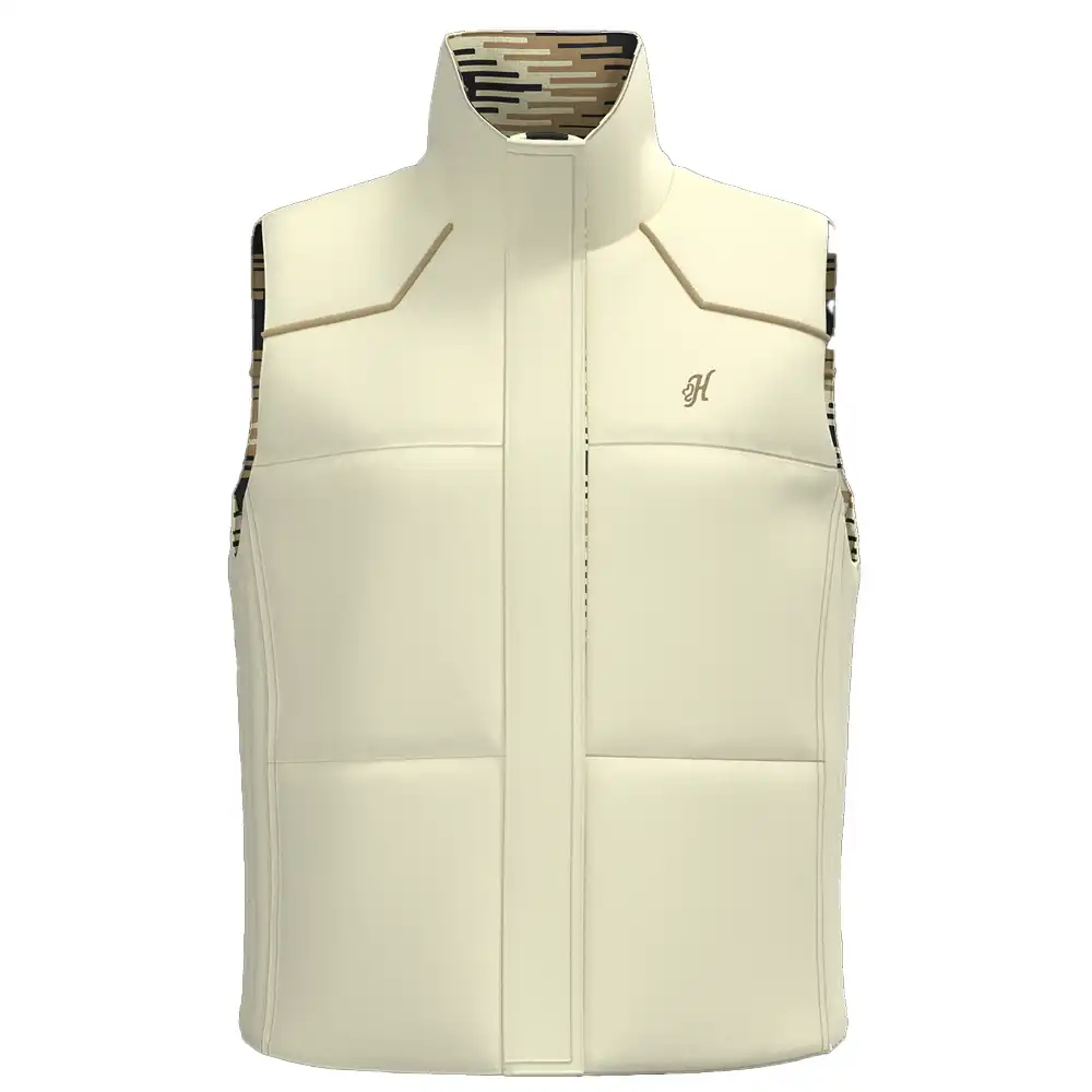 hooey women's reversible vest cream