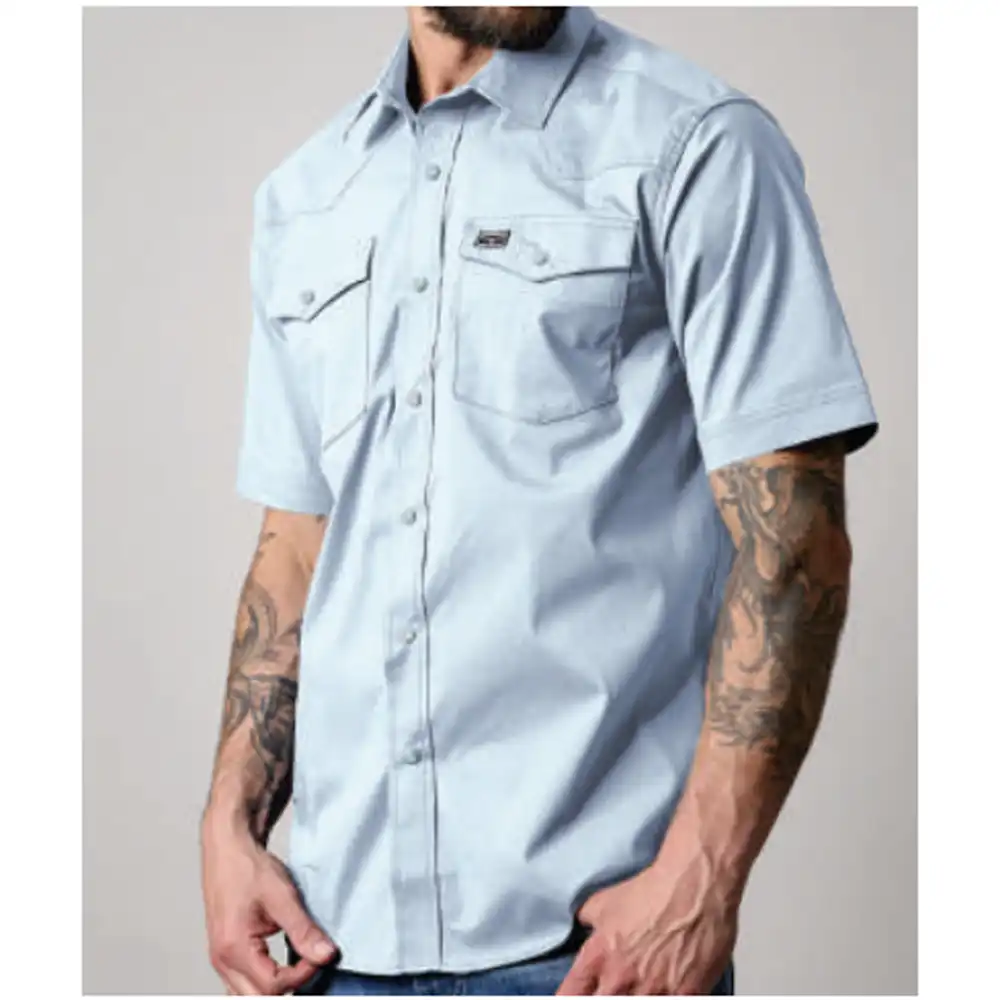kimes ranch men's short sleeve shirt light blue