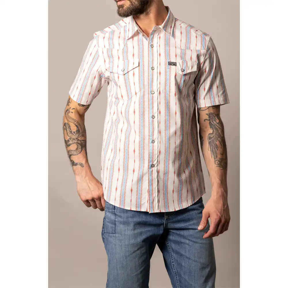 "Sonny" Men's Short Sleeve Shirt - Brick Red