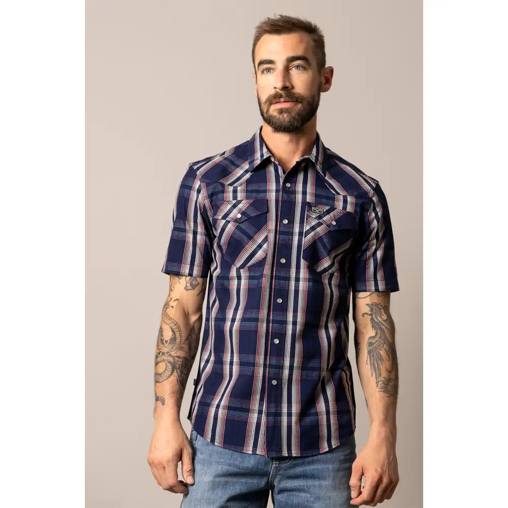 "Davis" Short Sleeve Shirt - Indigo