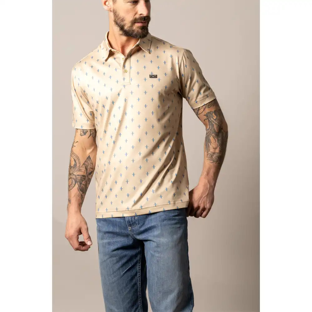 kimes ranch men's polo natural