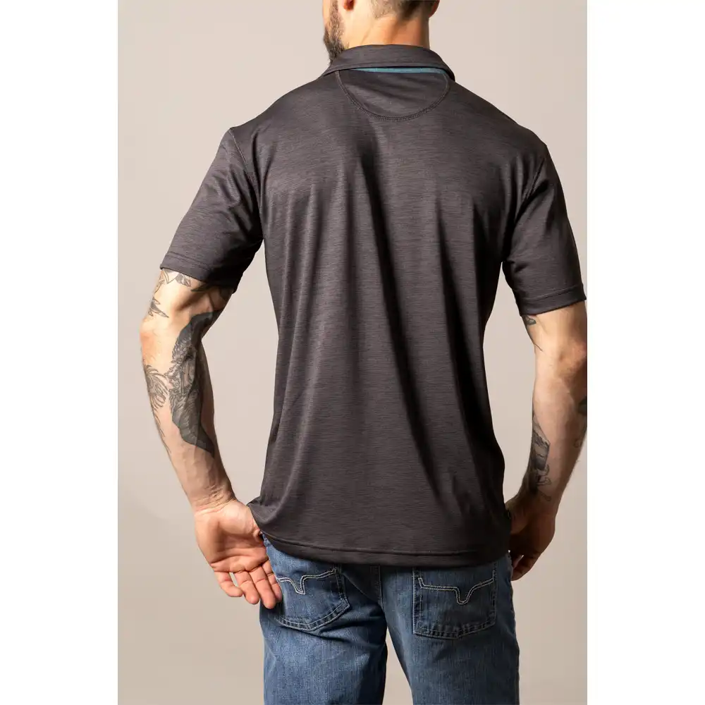 "Fletcher" Men's Polo - Black - Image 2