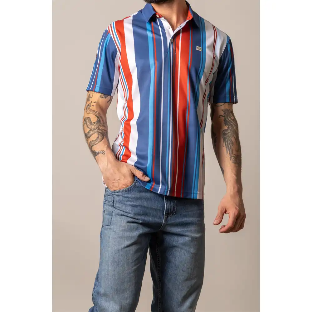 kimes ranch men's polo blue