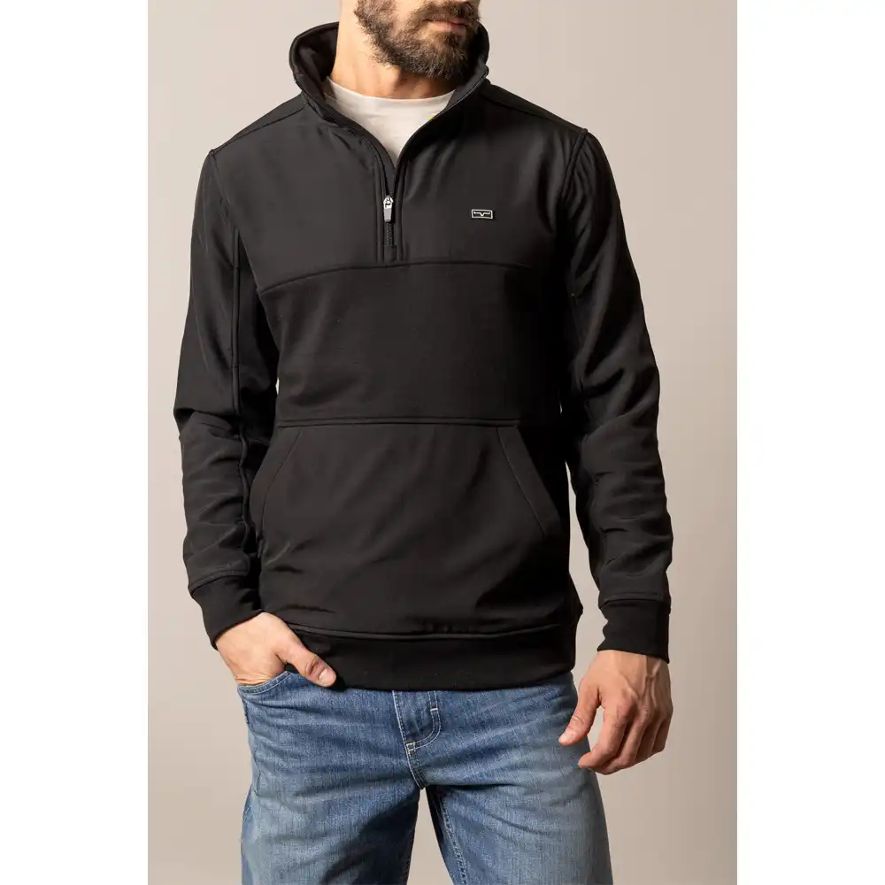 kimes ranch men's zip pullover black