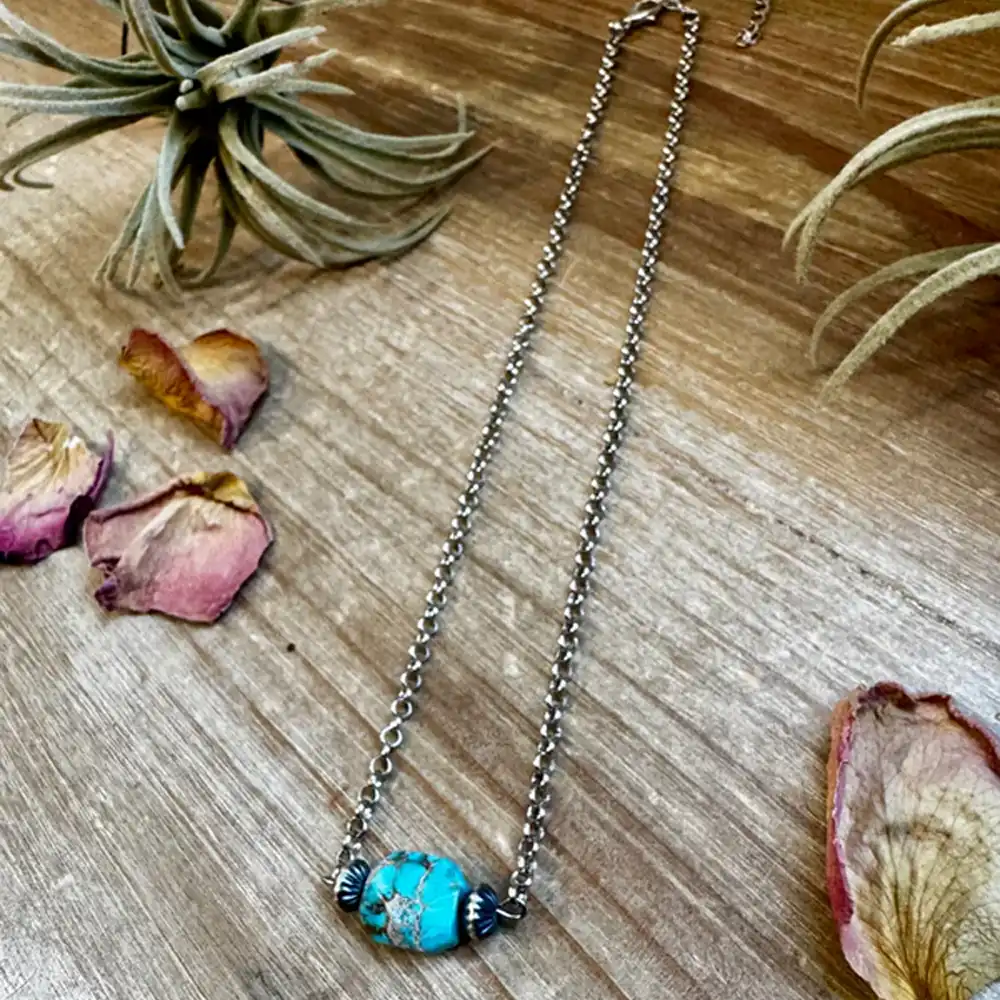 16 inch turquoise necklace