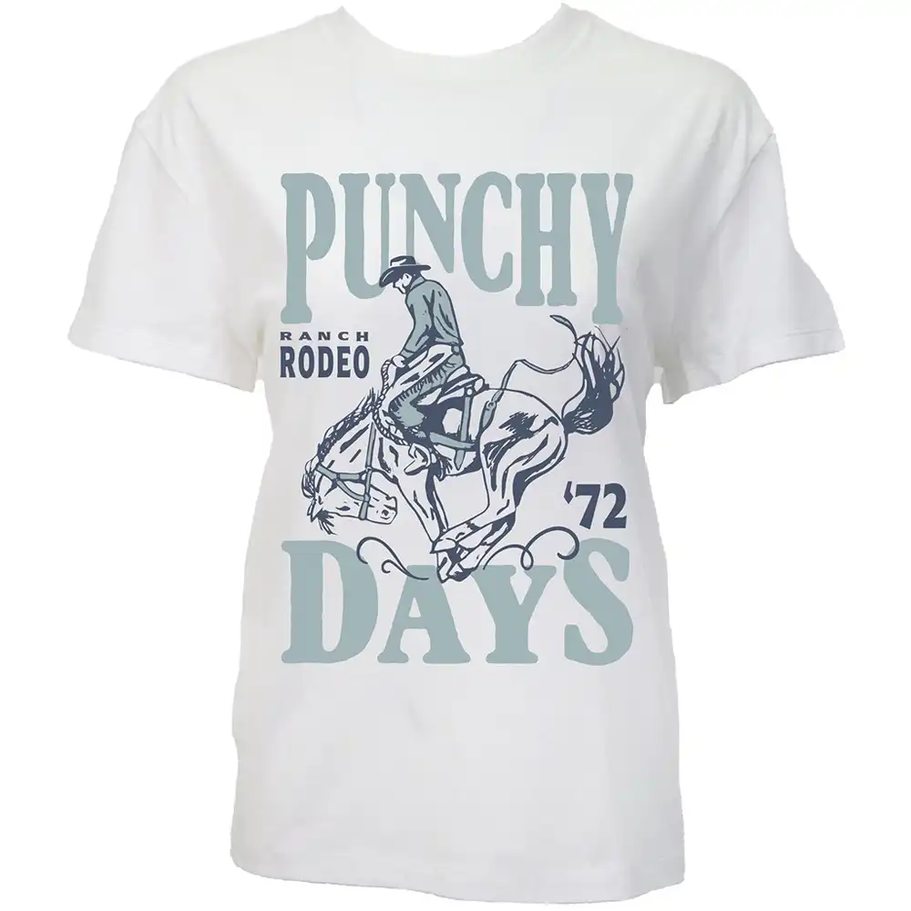 hooey women's punchy graphic tee white