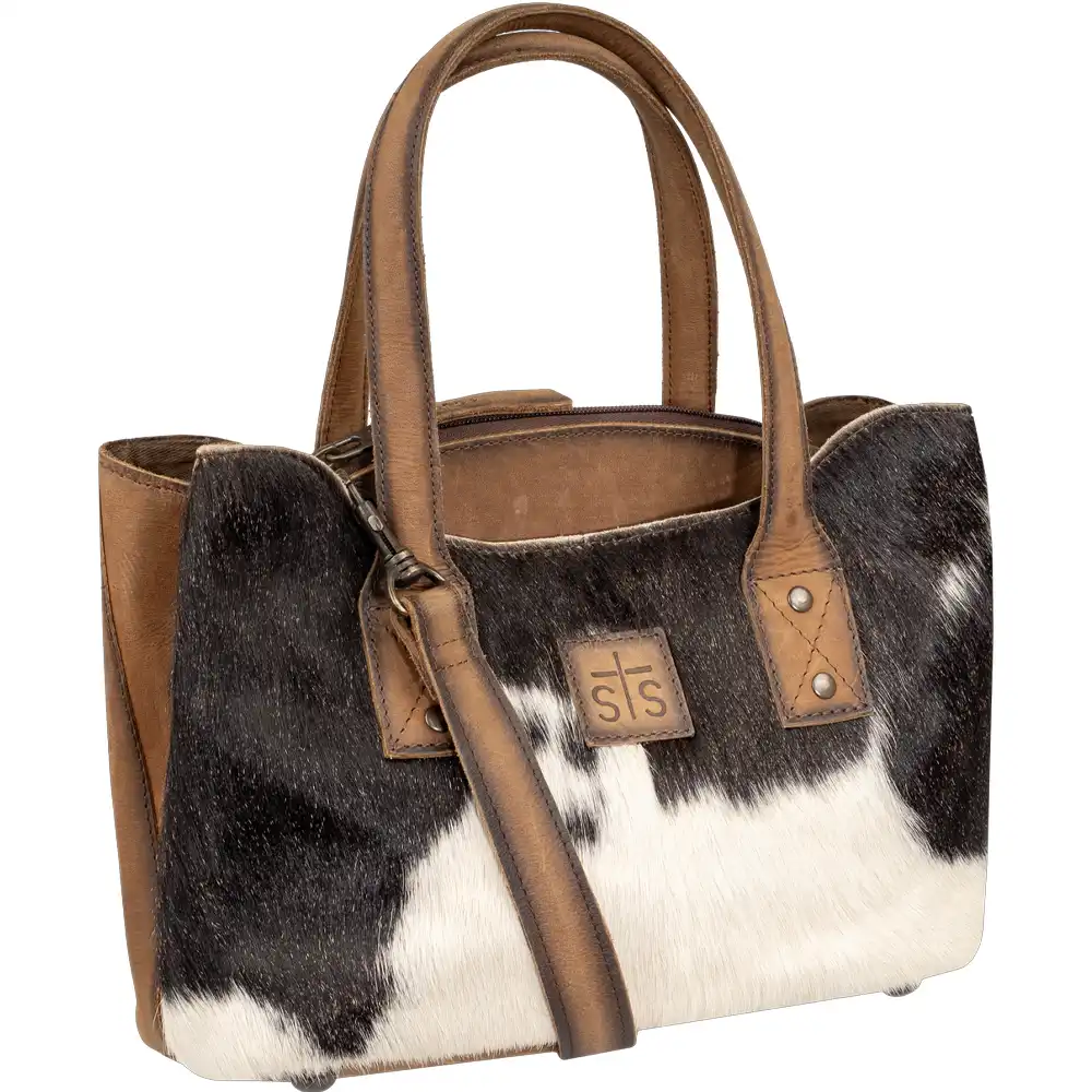 sts ranchwear cowhide satchel