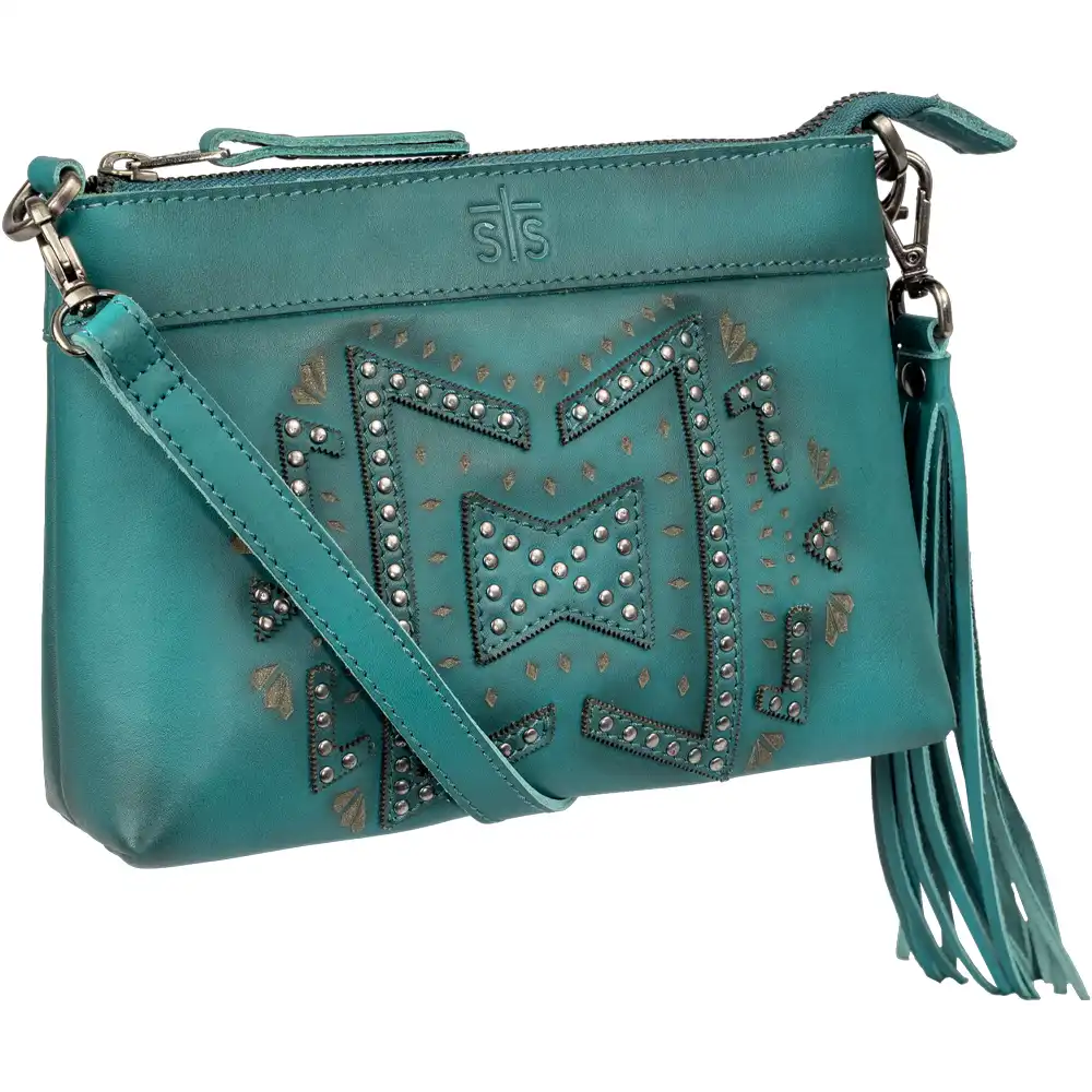 sts ranchwear turquoise crossbody bag